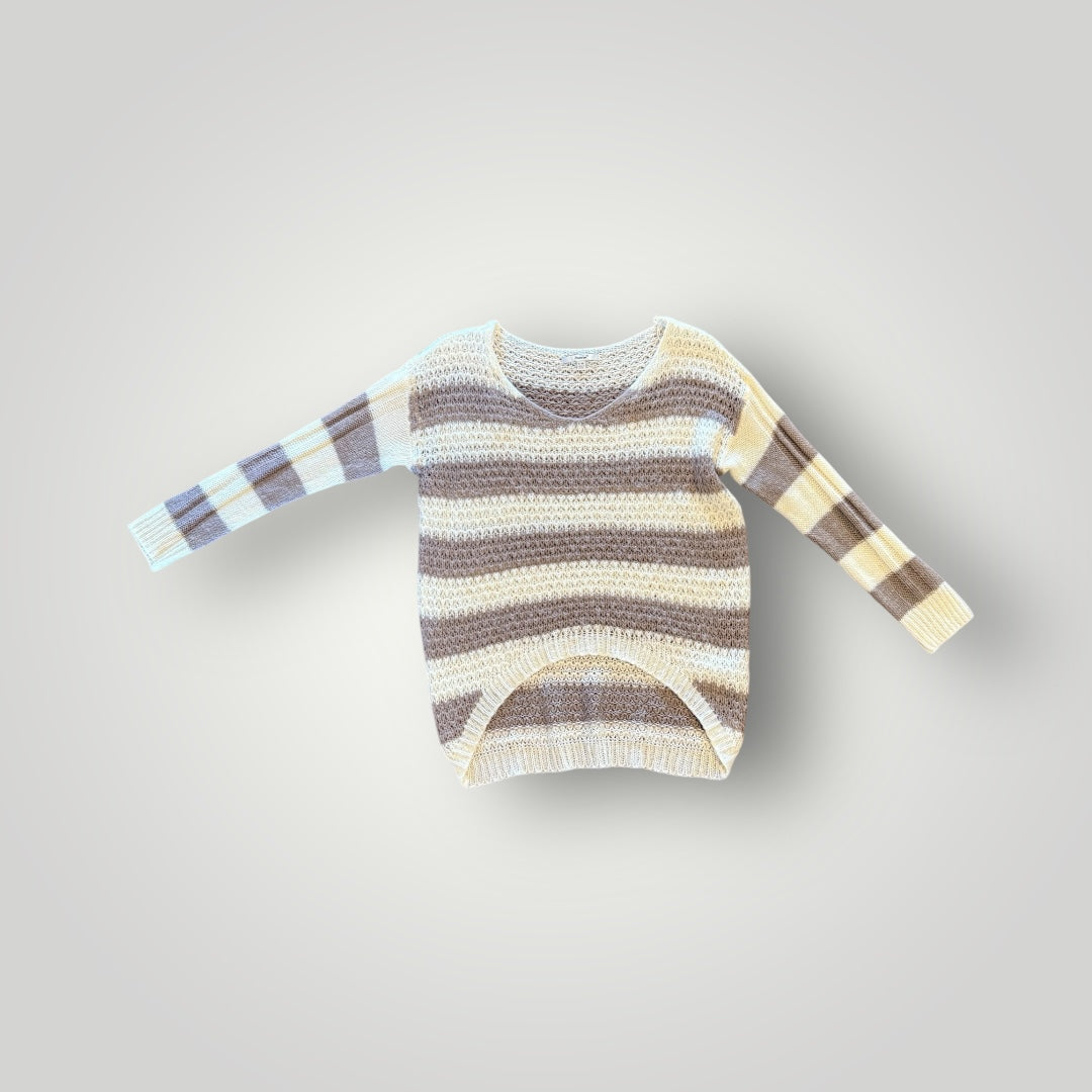 Papaya Knit High Low Striped Sweater Size S/XS